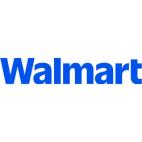 Walmart logo in bold blue letters on a white background.