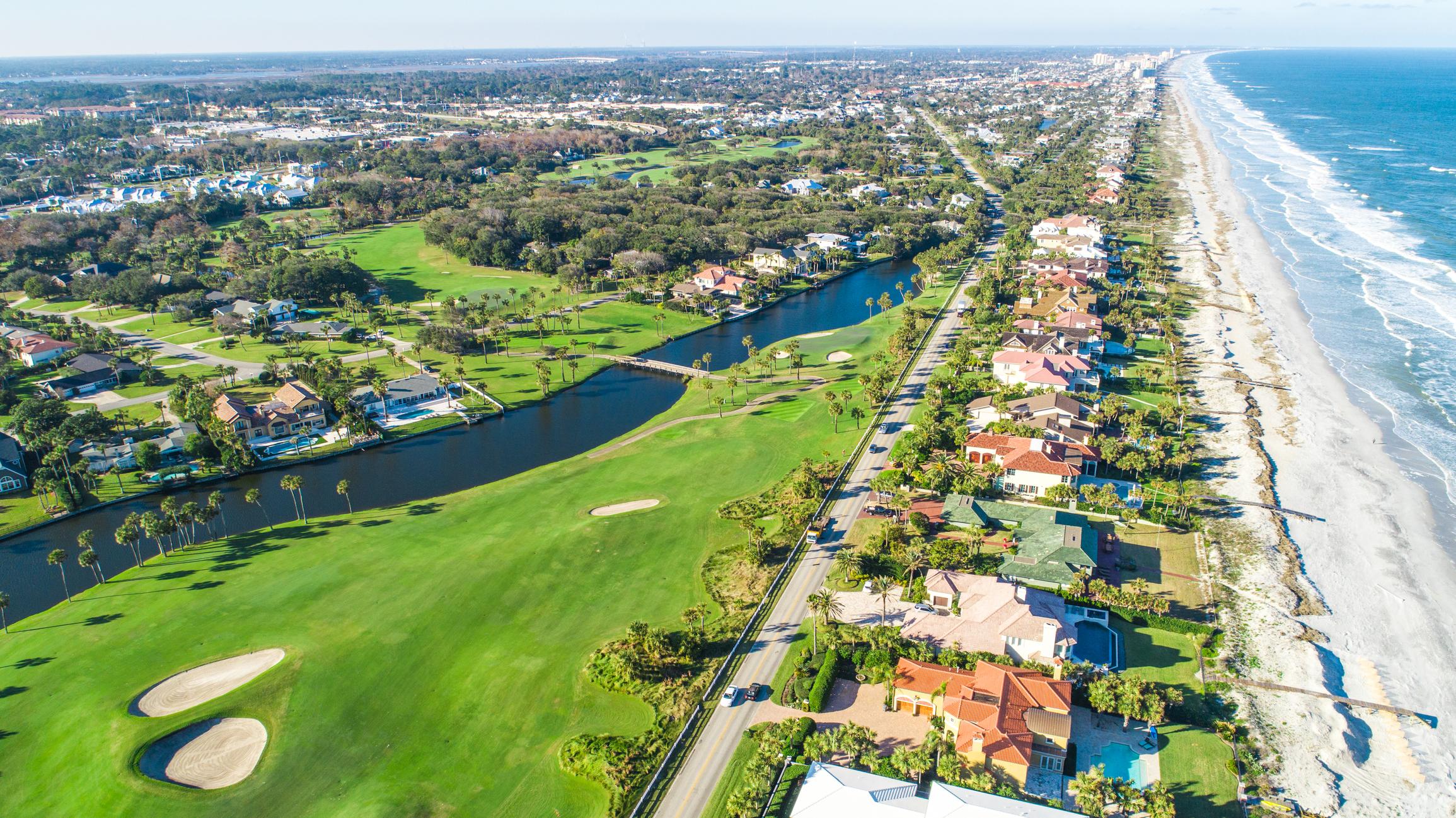 Aerial view of Ponte Vedra Beach, Florida