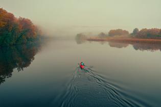 Kayaker on the Huron River